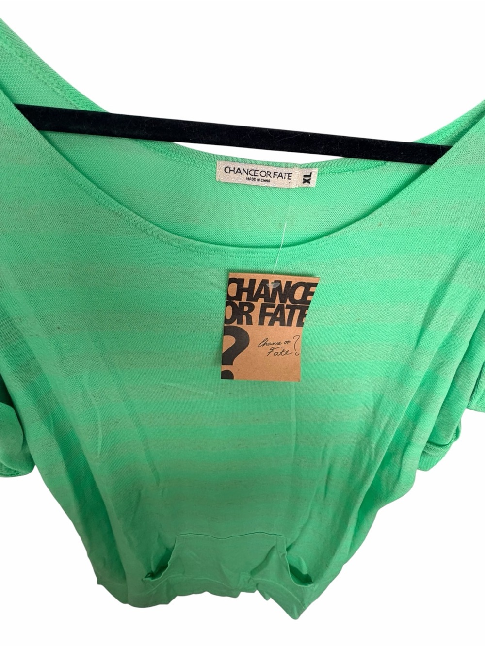 Chance or Fate Mint Green Short Sleeve Tunic with Kangaroo Pocket - Picture 2 of 3